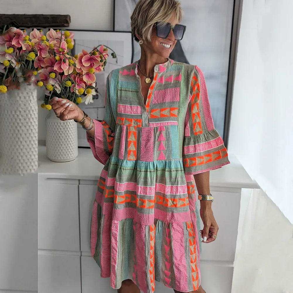 Women's Tunic Dress Bohemian Ibiza Style