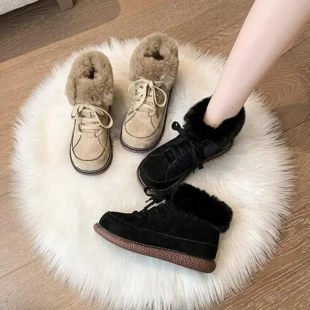 Warm ankle boots for women