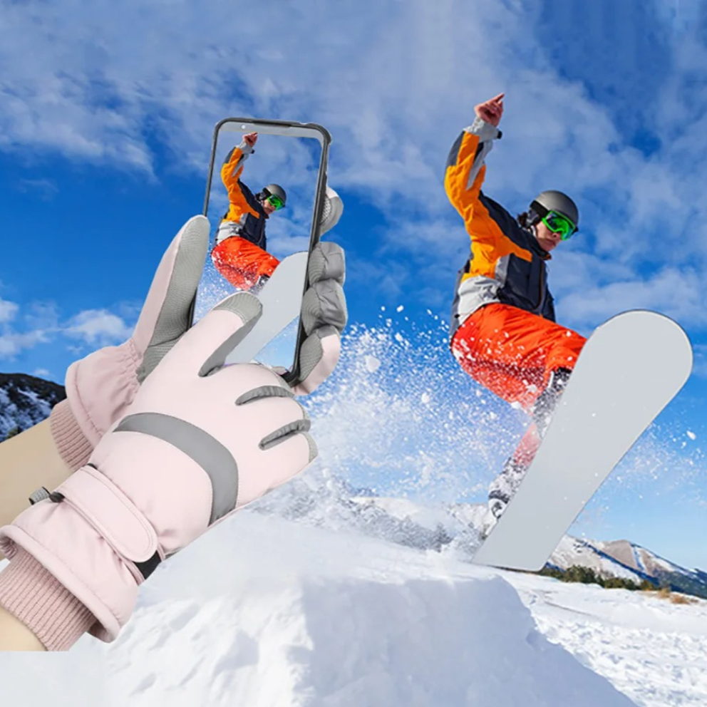 Waterproof thermal snow gloves for women