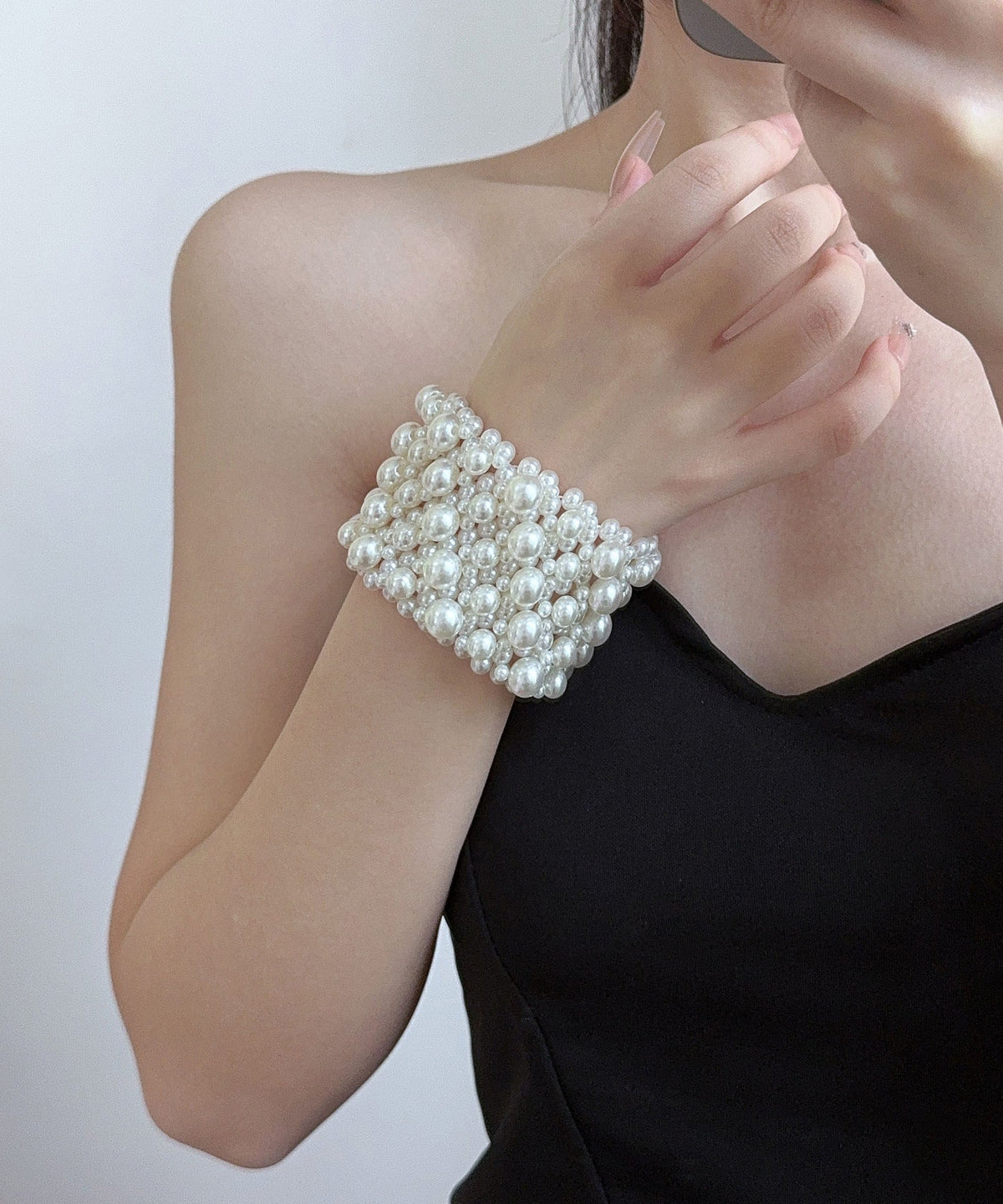 Women's Bangle Woven Pearl Design 4