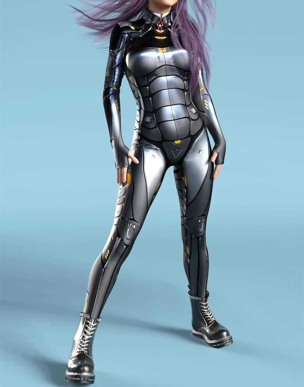 Women's Catsuit Jumpsuit 3D Print Front Zipper Cosplay Costume 3
