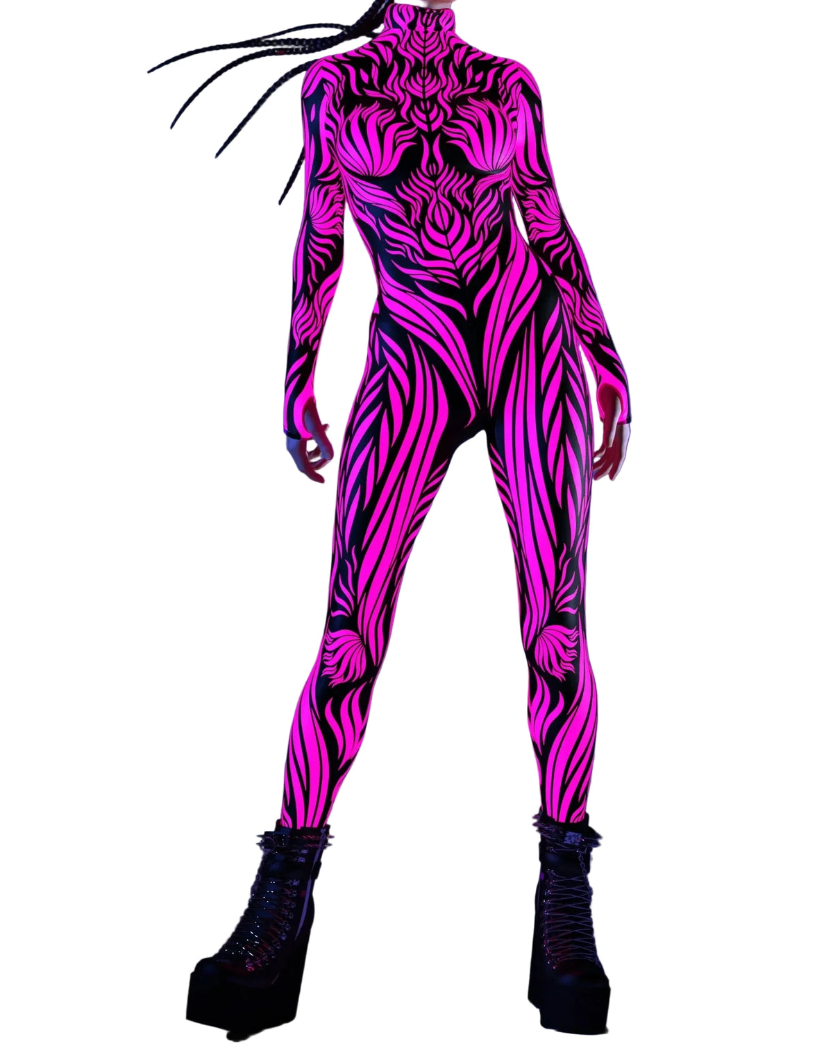 Women's Cosplay Jumpsuit Cyberpunk Style Muscle Bodysuit 0