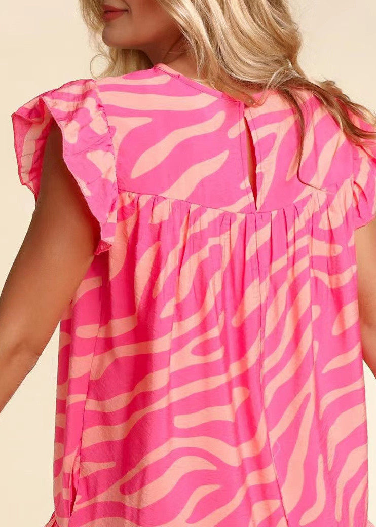Women's Day Dress Fitted Ruffled Print 4