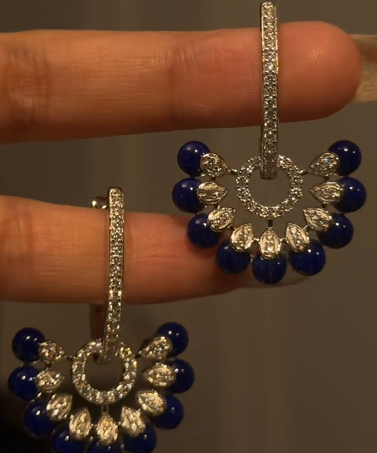 Women's Drop Earrings Floral Tassel Design 4