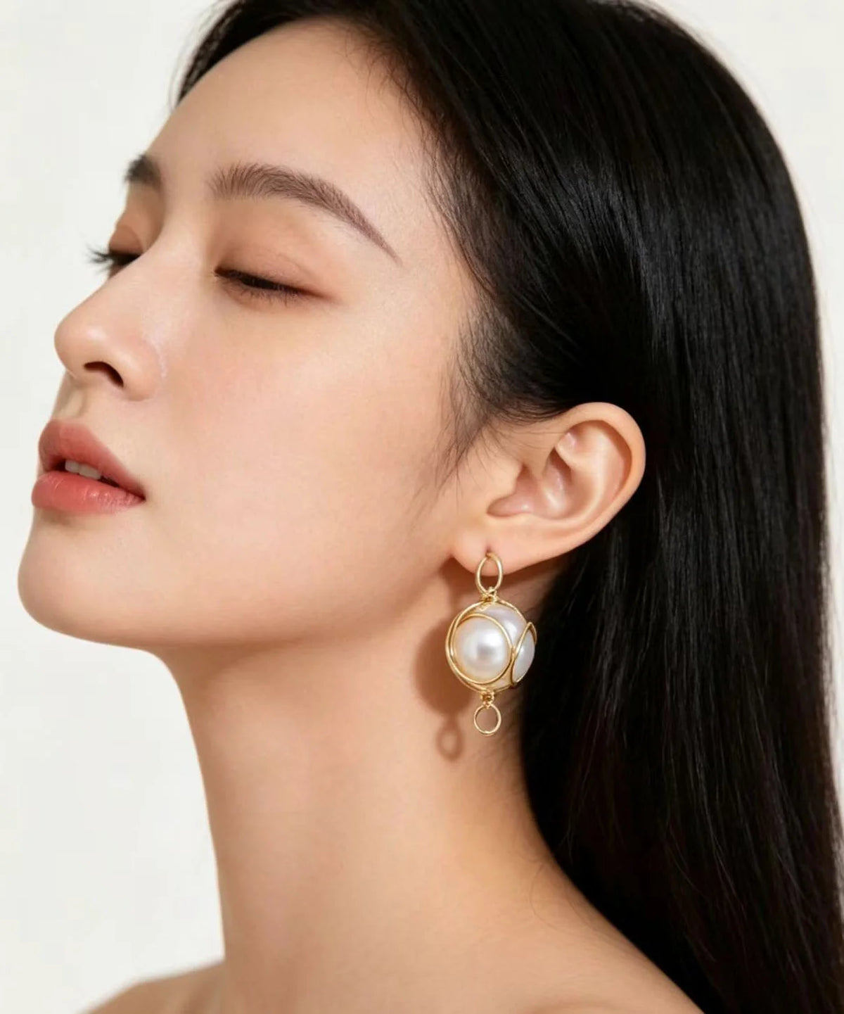 Women's Drop Earrings Pearl Accent Winding Design 4