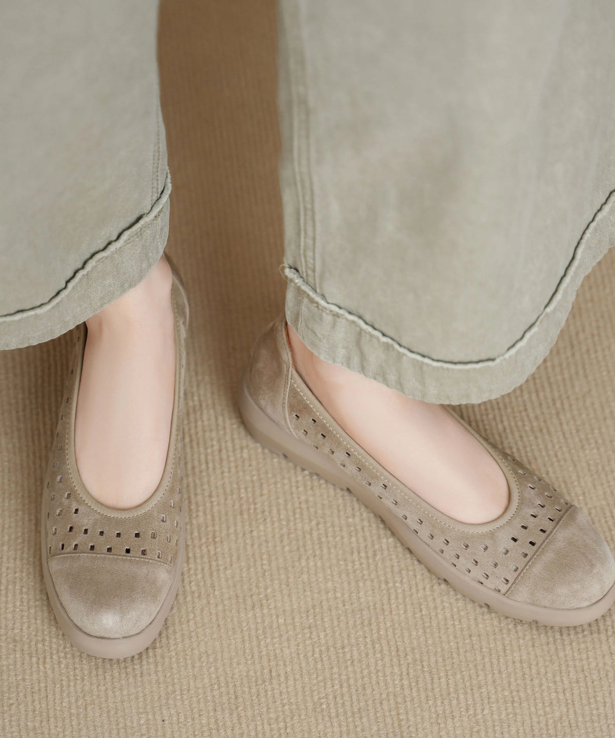 Women's Flat Shoes Retro Hollow Out Design 3
