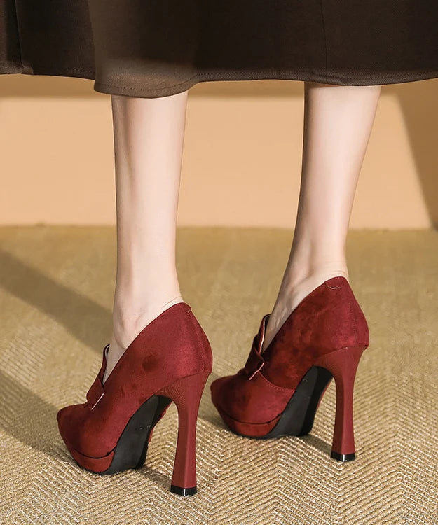 Women's High Heels Pointed Toe Spliced Design Comfortable Heels 3
