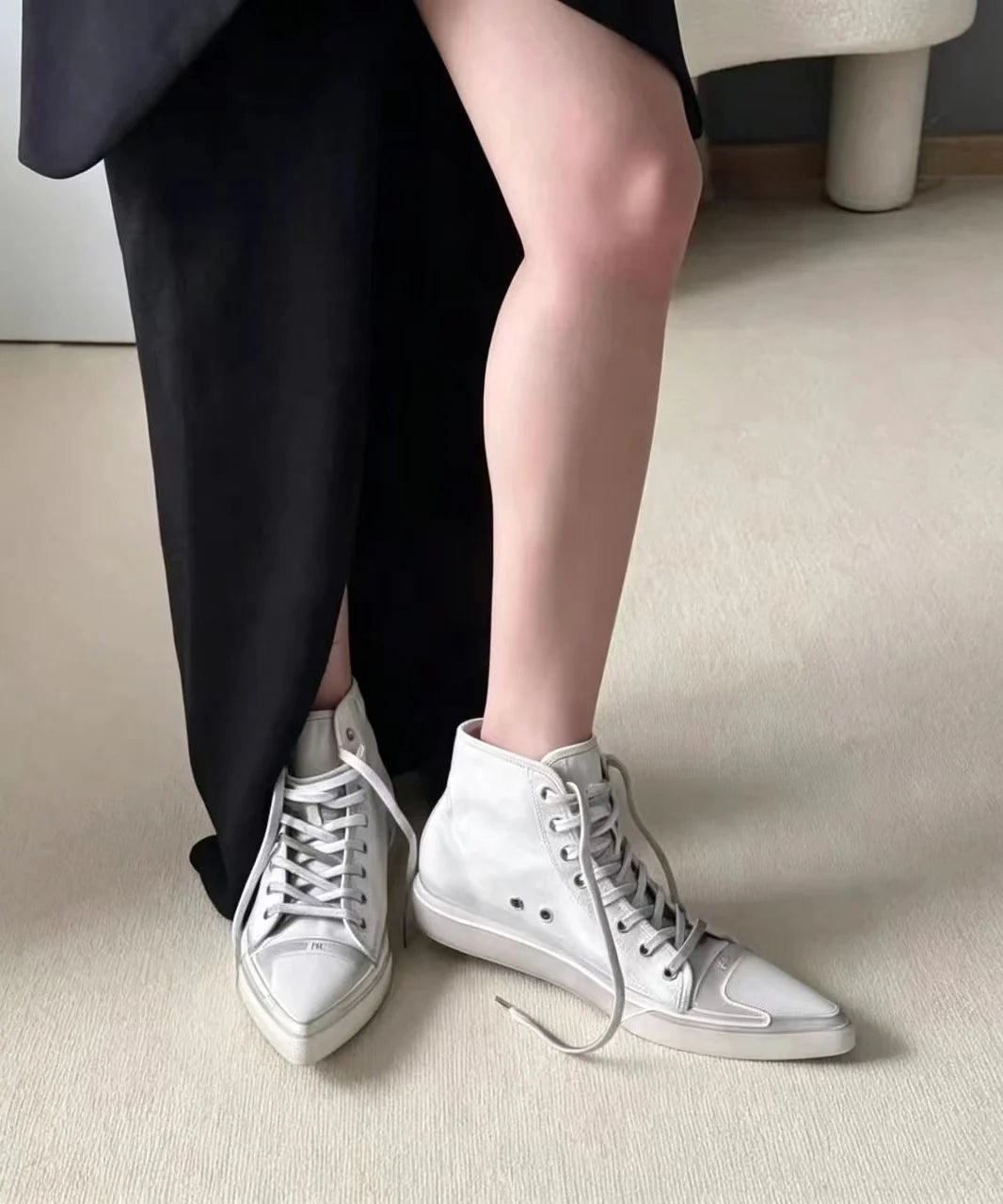 Women's High Top Wedge Sneakers Vintage Style 4