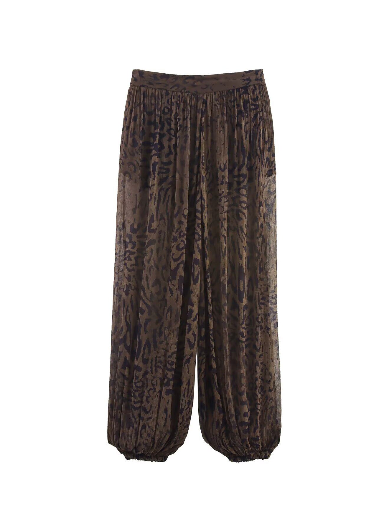 Women's Lantern Pants Leopard Print Summer Style 4