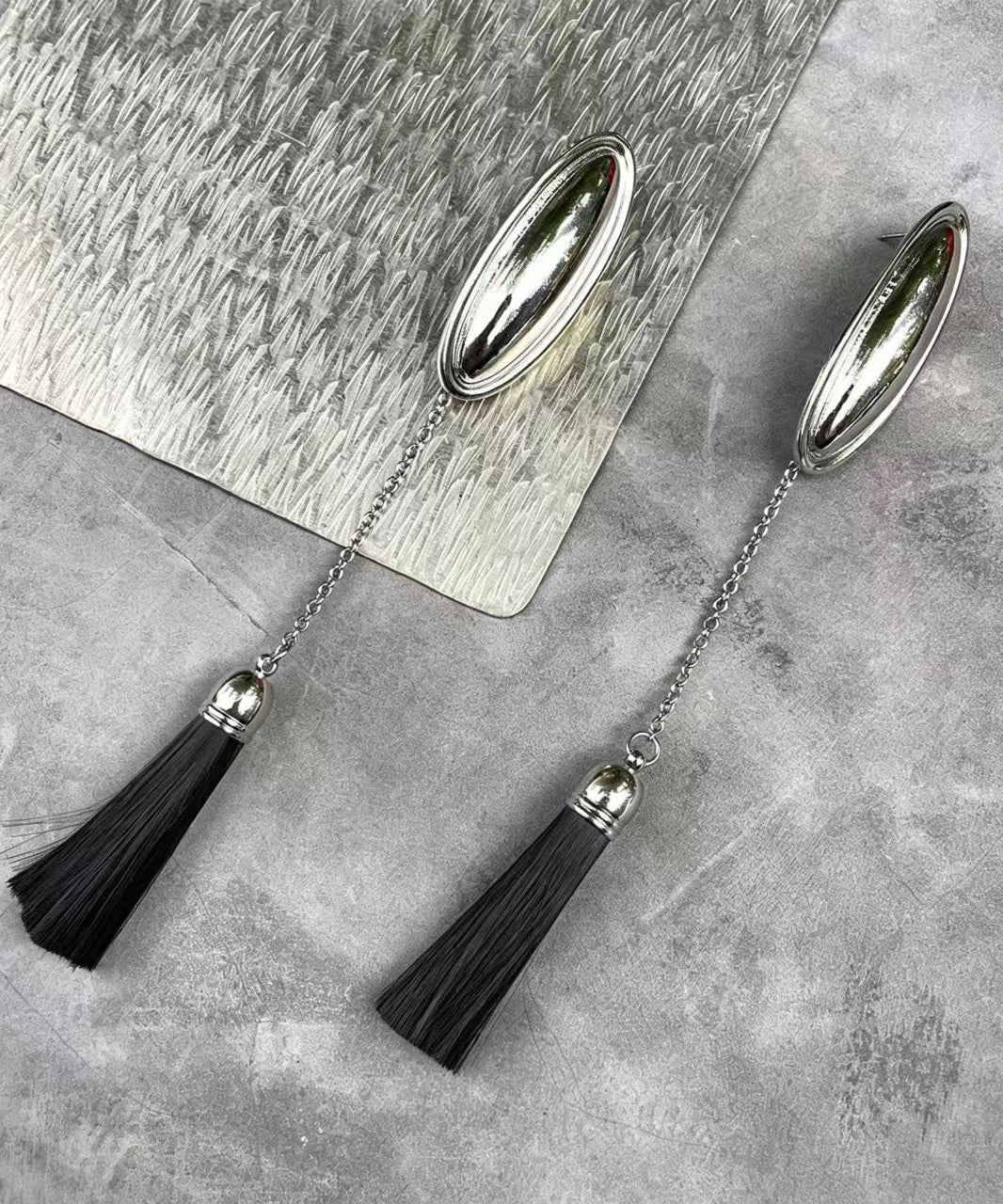 Women's Long Chain Tassel Drop Earrings Retro Style 4