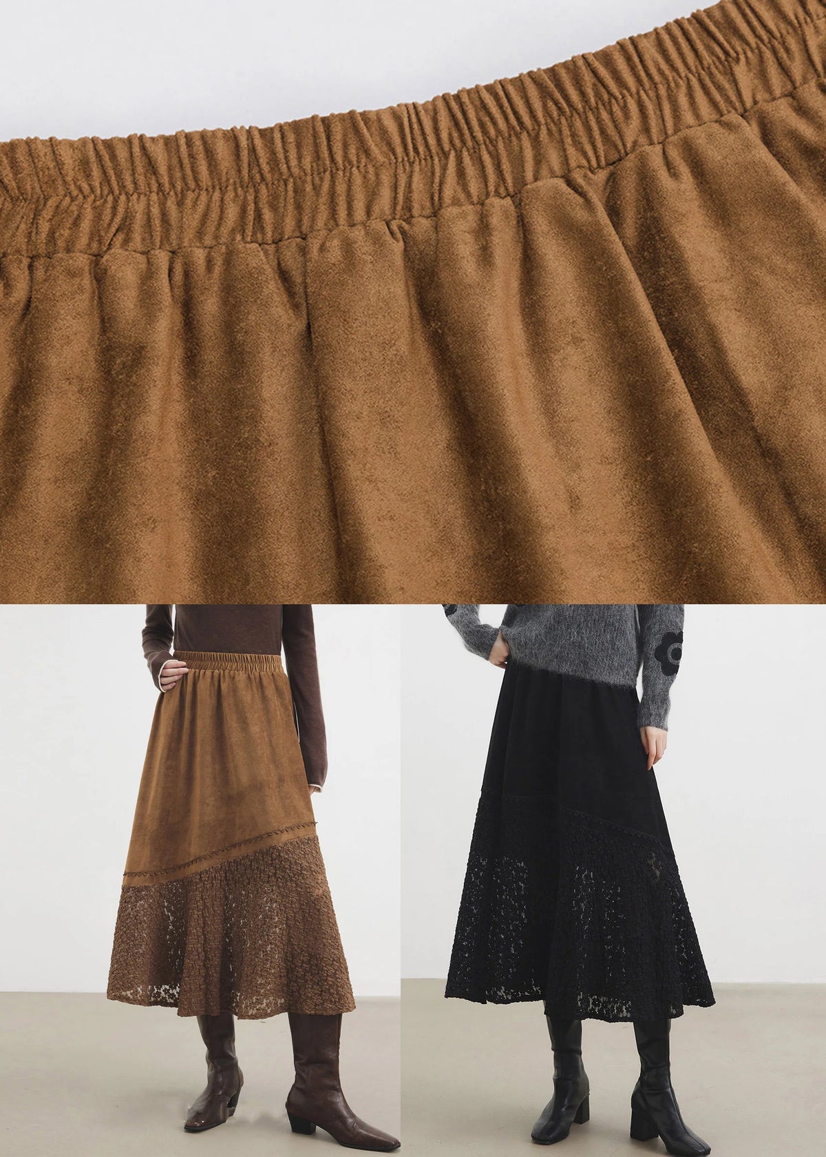 Women's Maxi Skirt Elastic Waist Casual Style 4