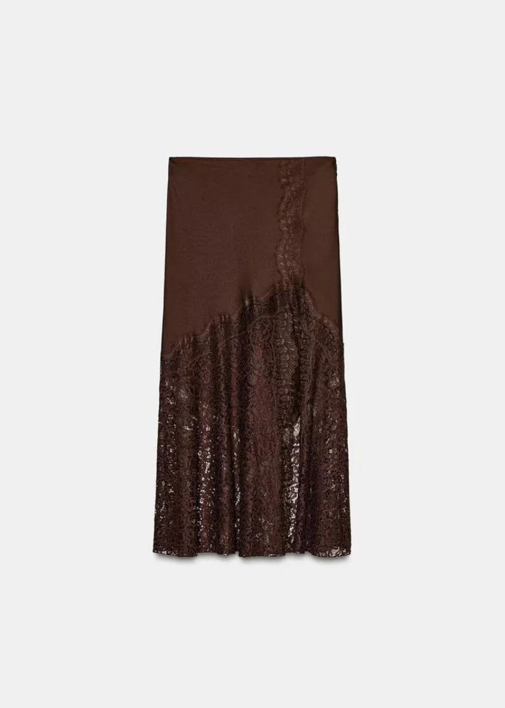Women's Maxi Skirt Fitted Side Open Lace Patchwork 4