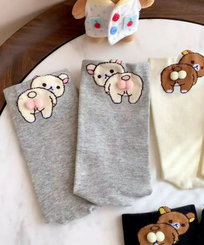 Women's Mid Calf Socks Cartoon Pattern Casual 4