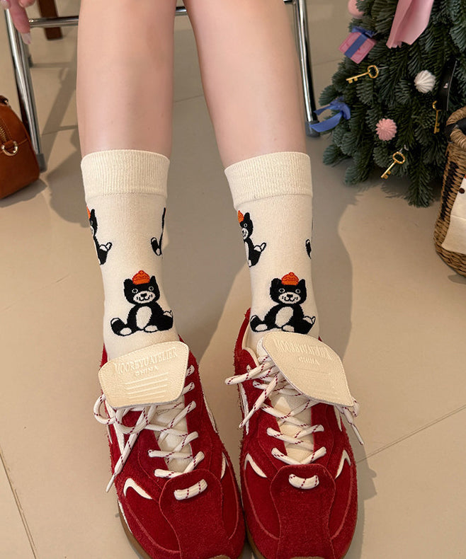Women’s Mid Calf Socks Cartoon Style 4