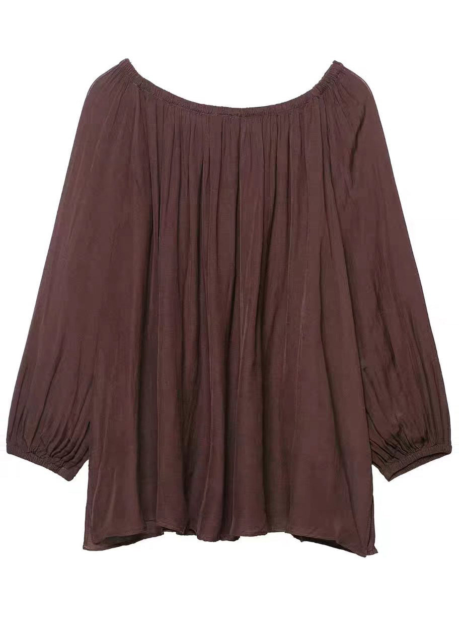 Women's Oversized Wrinkled Shirt Top Summer Style 4