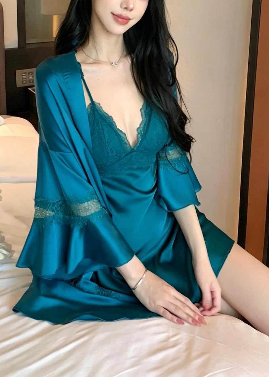 Women's Pajama Set Backless Patchwork Style 4