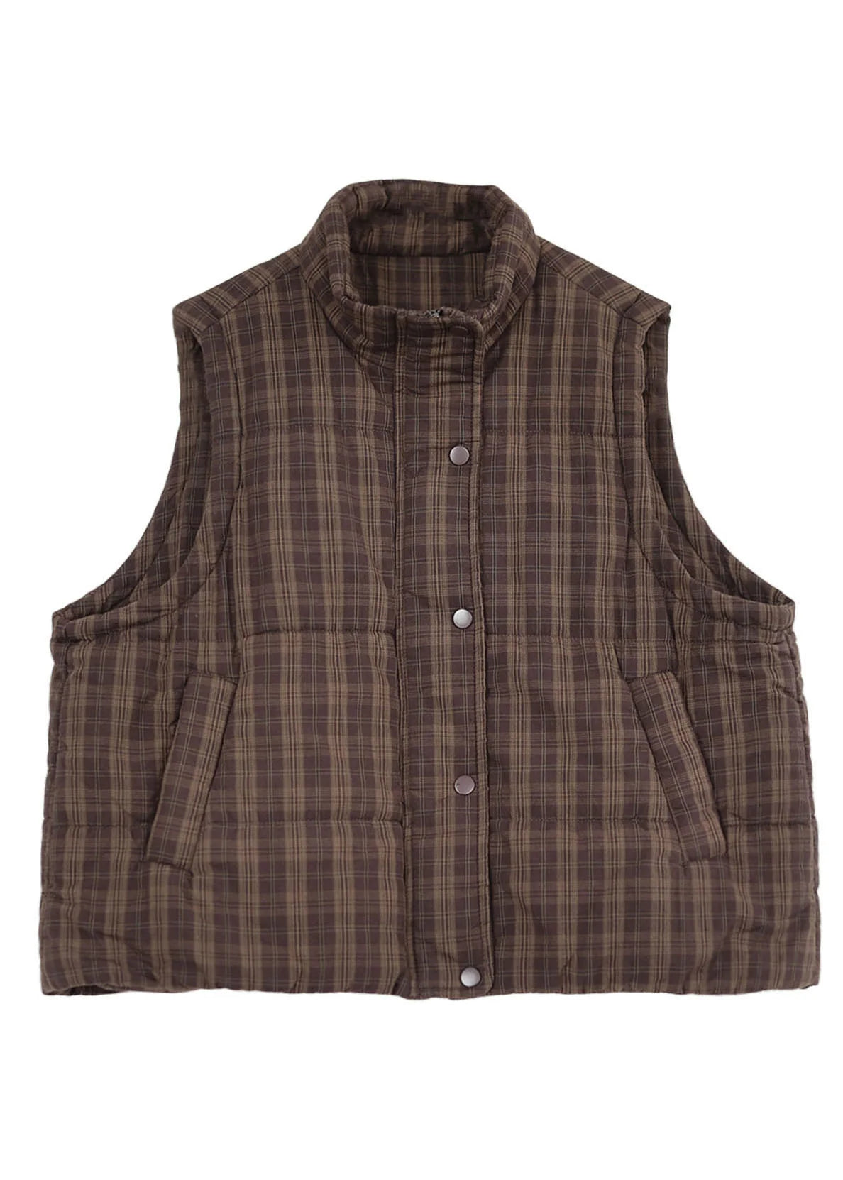 Women's Plaid Vest Casual Winter Style 4