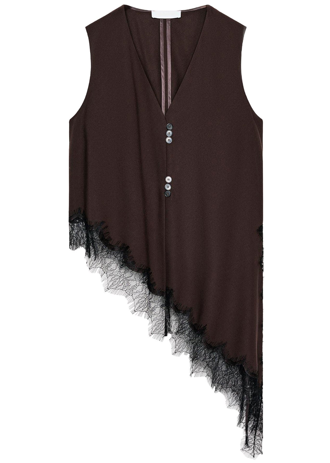 Women's Sleeveless Blouse V Neck Lace Patchwork 4