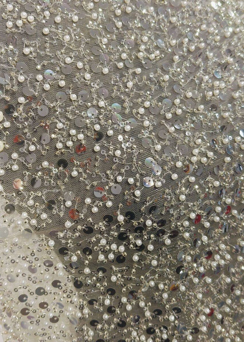 Women's Sleeveless Tulle Top Sequined Design 4