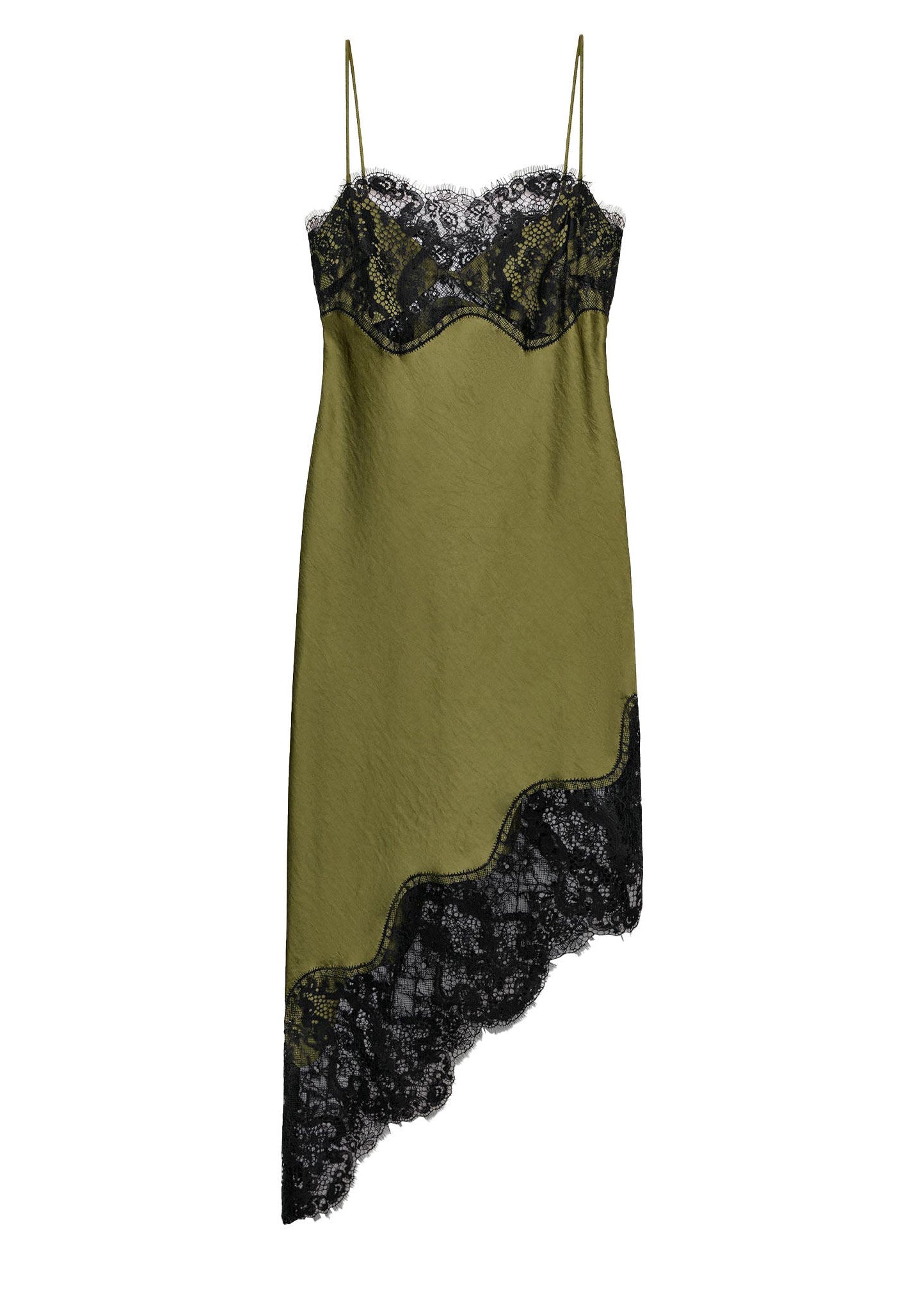 Women's Spaghetti Strap Dress Lace Patchwork Summer Style 4