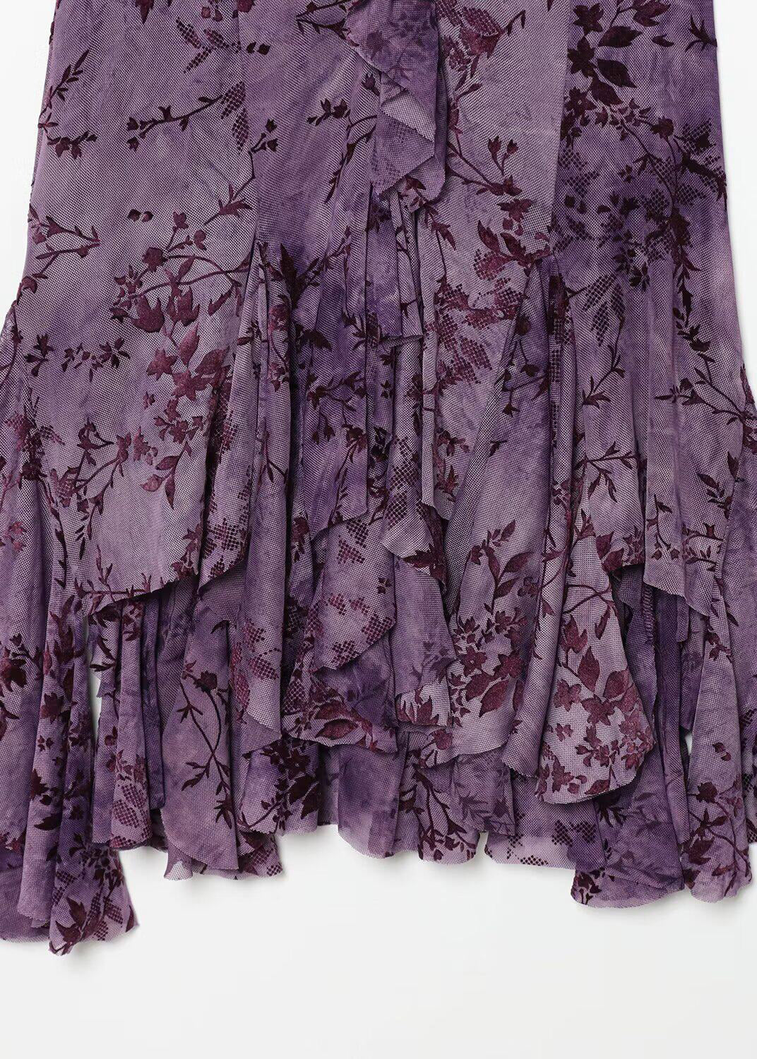 Women's Summer Dress Asymmetrical Ruffled Spaghetti Strap 4