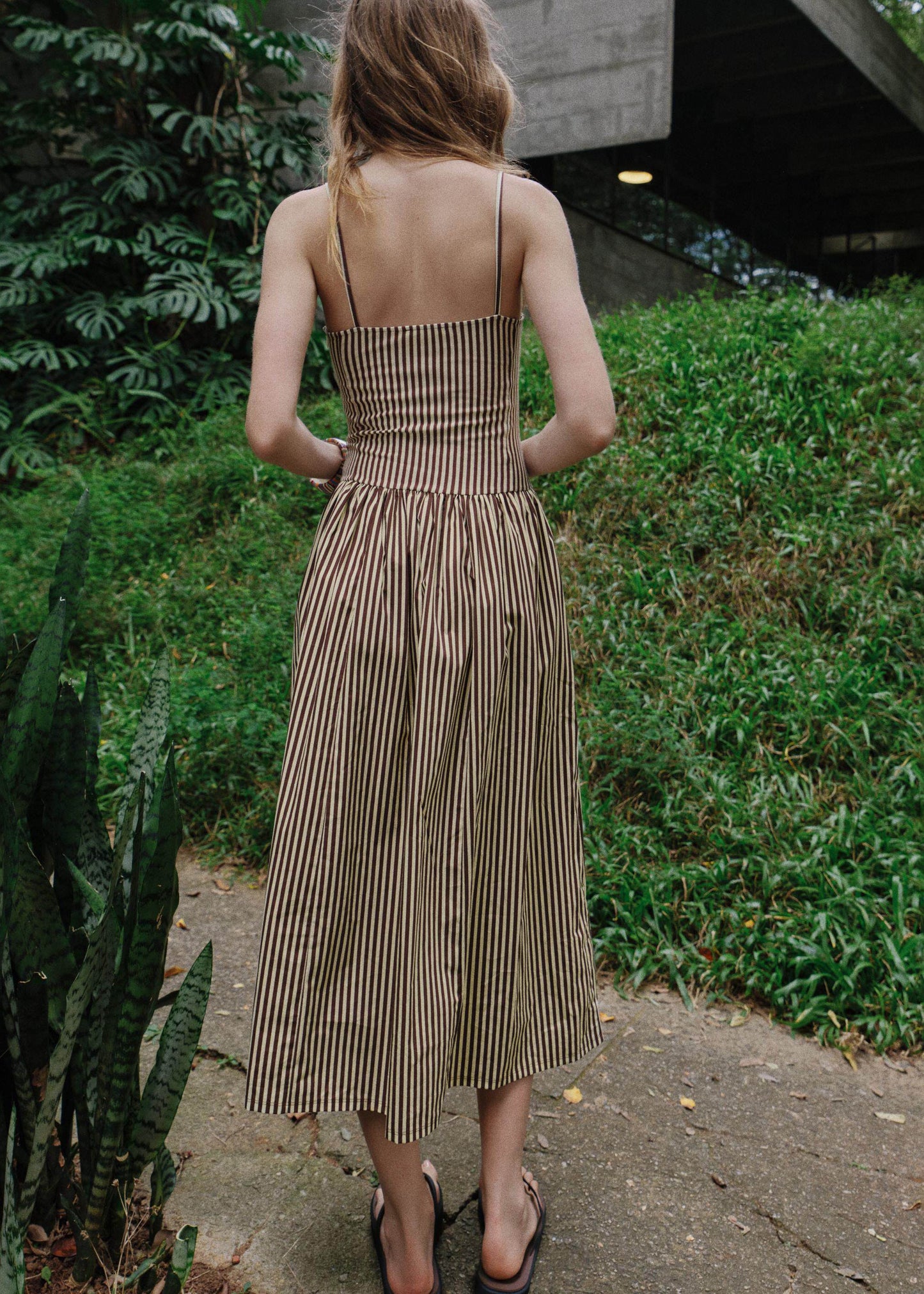 Women's Summer Dress Striped Spaghetti Strap 3