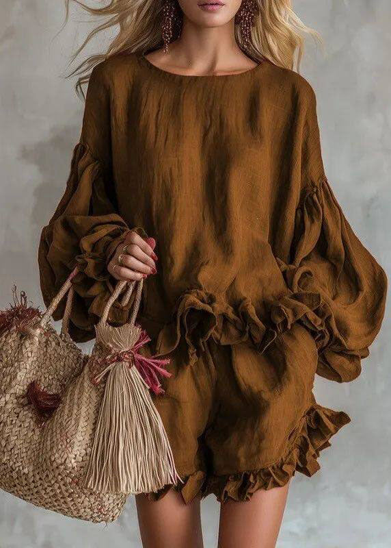Women's Two-Piece Set Ruffled Lantern Sleeve 3