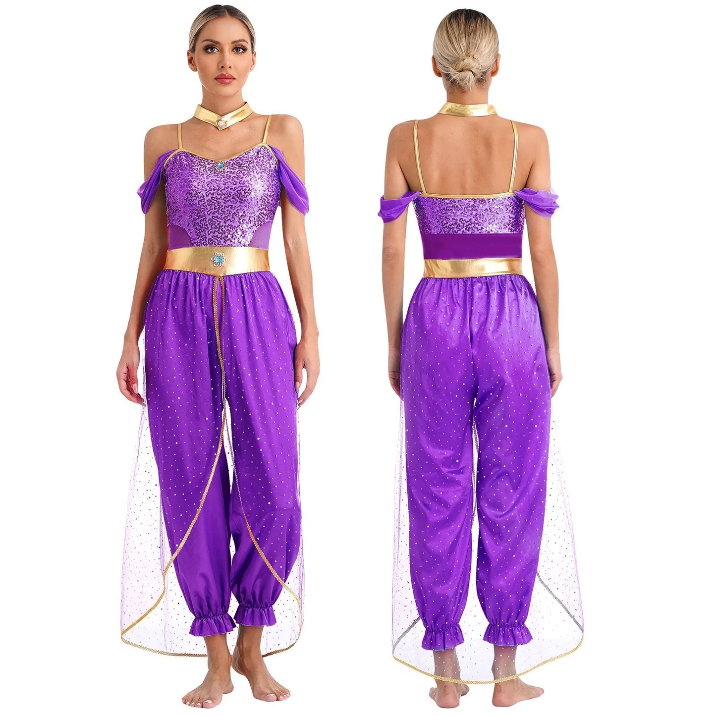 Women's Arabian Princess Costume With Shoulder-Free Design