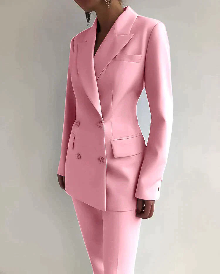 Women's Blazer and Pants Set Stylish High Quality Fabrics