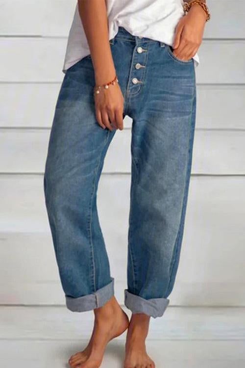 Women's Boyfriend Jeans With Straight Legs