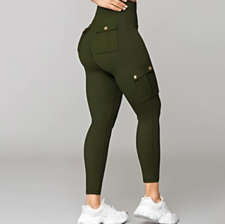 Women's Cargo Trousers High Waist Casual Slim Fit
