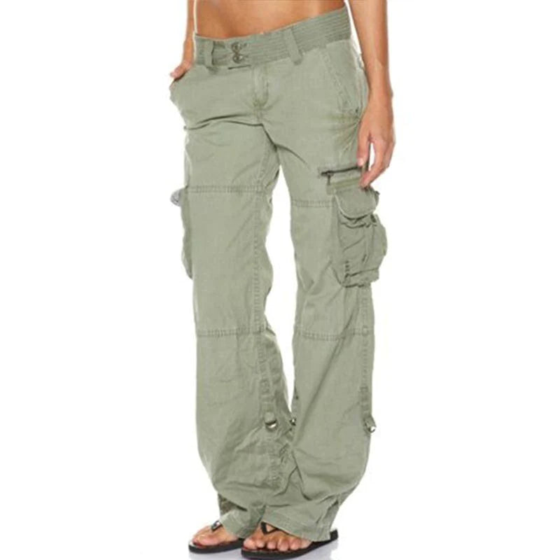 Women's Cargo Trousers With Practical Pockets For Active Occasions