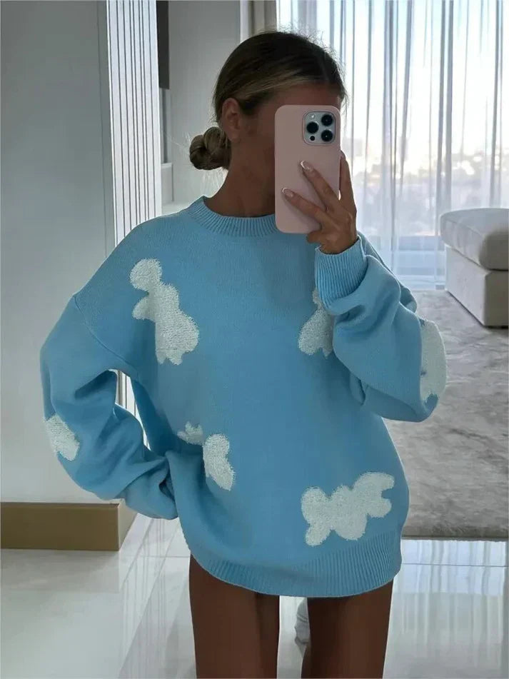 Women's Casual Knitted Sweater With Ribbed Design