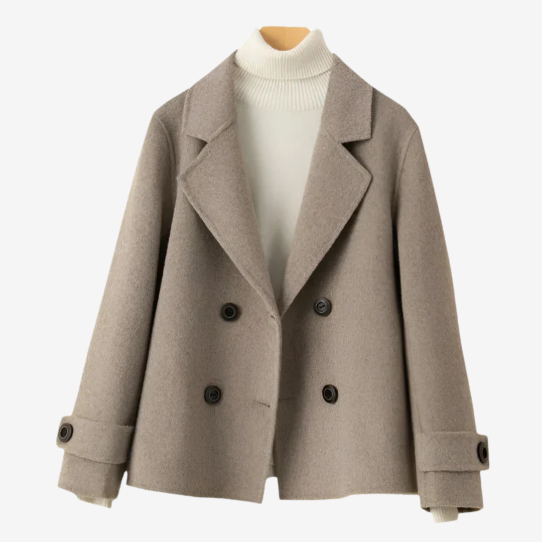 Women's Classic Jacket with Double Row of Buttons
