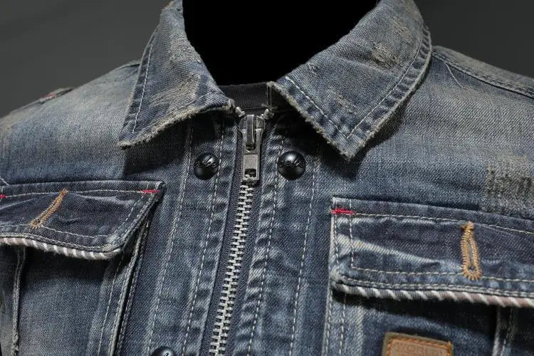 Women's Denim Jacket Vintage Style Casual