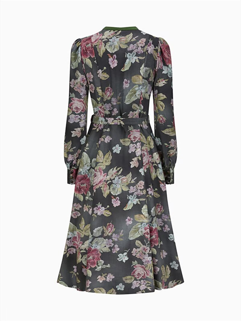 Women's Dirndlkleid Vintage Style with Floral Pattern and Schürze
