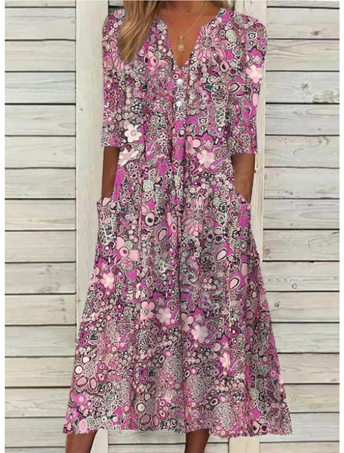 Women's Floral Dress Lightweight Breathable For Summer Dresses