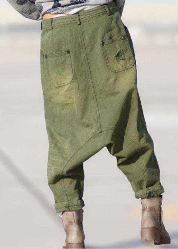 Women's Harem Trousers with Pockets and Holes