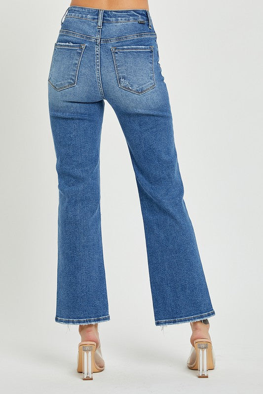 Women's High Waist Ankle Jeans Relaxed Fit