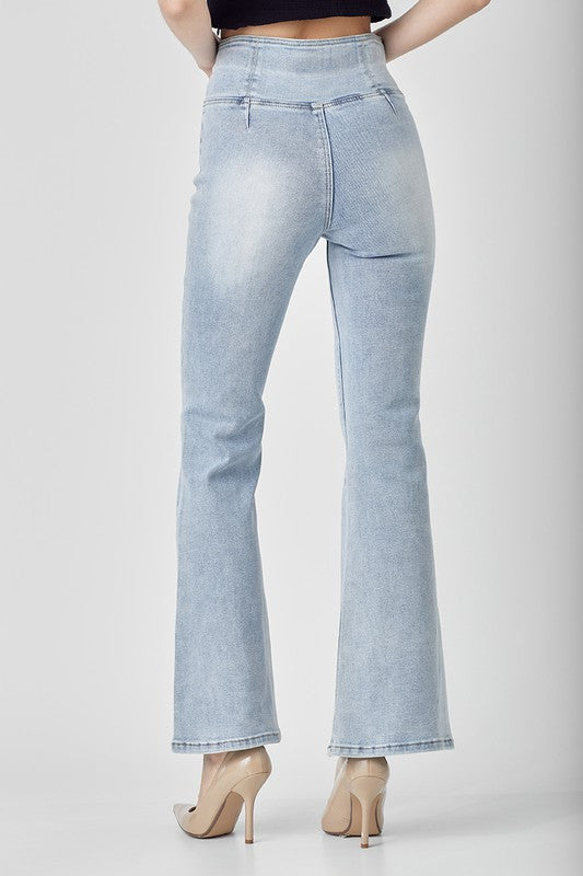 Women's High Waist Flared Jeans