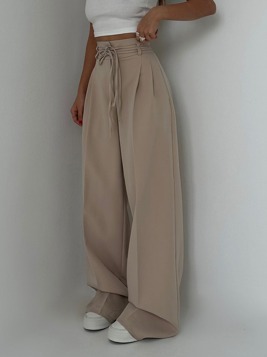 Women's High Waist Wide Trousers Elegant Style