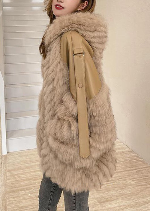Women's Hooded Winter Jacket with Patchwork Design