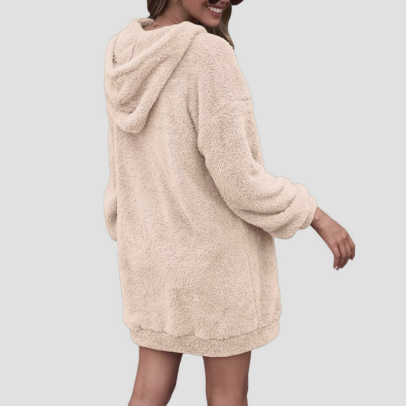Women's Hoodie Fluffy Comfort Polyester for Casual Outings and Relaxation