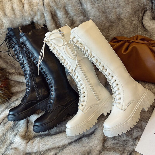 Women's Knee-high Boots Stylish Faux Leather for Casual and Formal Occasions