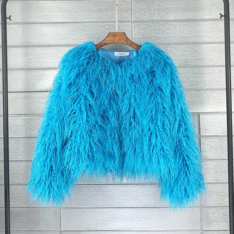 Women's Long Winter Coat Double Row of Buttons