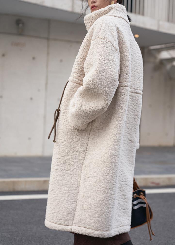 Women's Long Winter Coat High-fitting With Drawstring