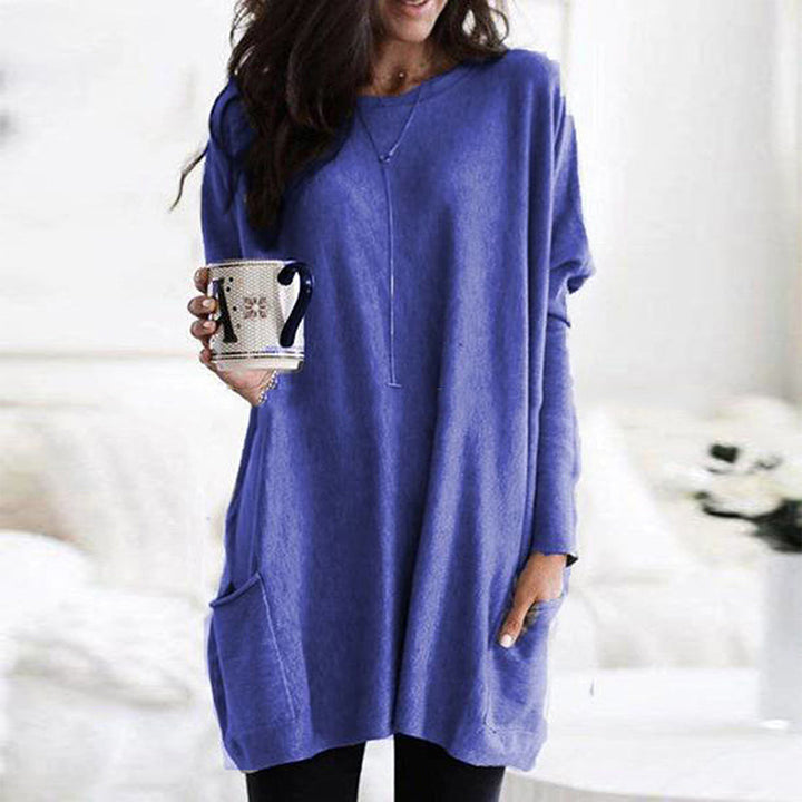 Women's Long-sleeved Pullover with Pocket