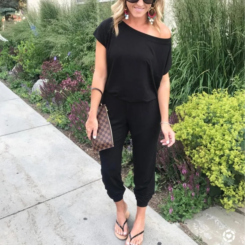 Women's Loose Off Shoulder Jumpsuit
