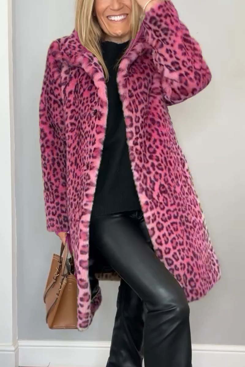 Women's Luxe Leopard Coat Chic Style
