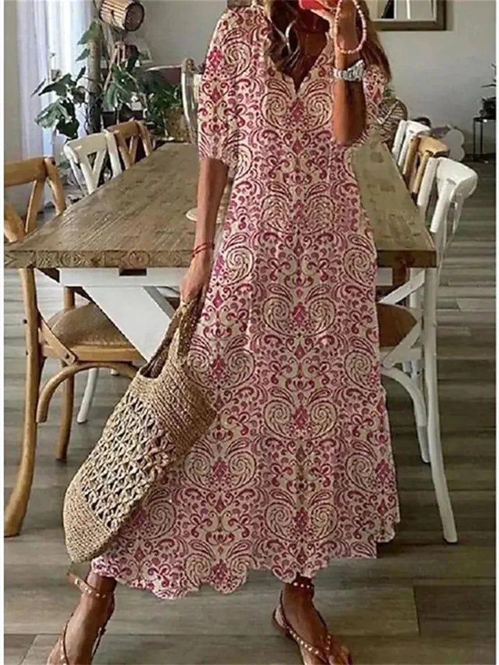 Women's Maxi Dress Airy Summer Design from Breathable Material